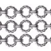 SX76: Designer Chain Textured 8x11mm Oval Stainless Steel Cable Chain - 6 Inches -Handmade Beads Discount Store SX76 thumbnail