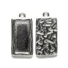 TC2263-RP: Tierracast Frame Rectangle 16x31mm Rhodium - 1 Piece -Handmade Beads Discount Store TC2263 RP Findings BezelsandSettings BezelPendants