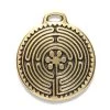 TC2325-AG: Tierracast Labyrinth Disc Antique Gold 26mm - 1 Piece -Handmade Beads Discount Store TC2325 AG PendantsandCharms Pewter WorldandCulturalSymbols
