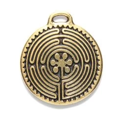 TC2325-AG: Tierracast Labyrinth Disc Antique Gold 26mm - 1 Piece