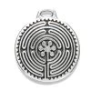 TC2325-AS: Tierracast Labyrinth Disc Antique Silver 26mm - 1 Piece -Handmade Beads Discount Store TC2325 AS PendantsandCharms Pewter WorldandCulturalSymbols