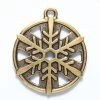 TC2371-AG: Tierracast Snowflake 25.5mm Antique Gold - 1 Piece -Handmade Beads Discount Store TC2371 AG PendantsandCharms Pewter ChristmasandWinter
