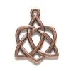 TC2390-AC: Tierracast Charm Trinity Heart Antique Copper 27mm - 1 Piece -Handmade Beads Discount Store TC2390 AC PendantsandCharms Pewter WorldandCulturalSymbols