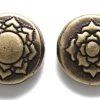 TC5823-AB: Tierracast Puff Bead Double Lotus 14mm Antique Brass - 1 Piece -Handmade Beads Discount Store TC5823 AB Beads TierraCastPewter PlantsandFlowers
