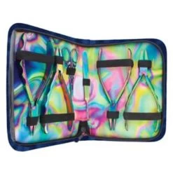 TL380-SET: CHROMA PLIERS 6PC TOOL SET -Handmade Beads Discount Store TL380 SET open