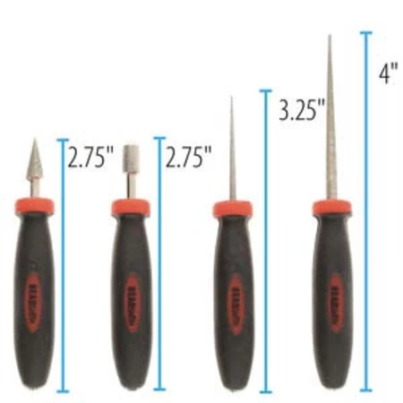 TL76-BR4EX: Beadsmith 4 Piece Diamond Tip Bead Reamer With Set Ergonomic Handles In Plastic Box 4 TL76-BR4EX: Beadsmith 4 Piece Diamond Tip Bead Reamer With Set Ergonomic Handles In Plastic Box - Image 2