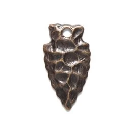 VJ6079: Vintaj Natural Brass Native Arrowhead 10x19mm - 1 Piece