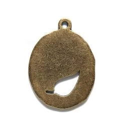 VP121-AB: Vintaj Artisan Pewter Organic Oval Leaf 26x36 Antique Brass Plate - 1 Piece