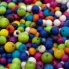 WO525-C: Czech Wood Bead Small Mix Assorted Bright Colors - 200 Grams -Handmade Beads Discount Store WO525 C Beads WoodBeads